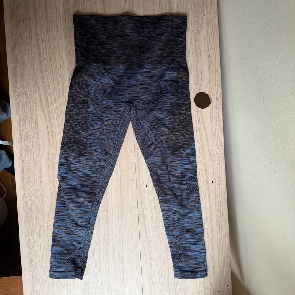 LNDR Leggings Blue Black XS/S Seamless Athletic Luxury Compression